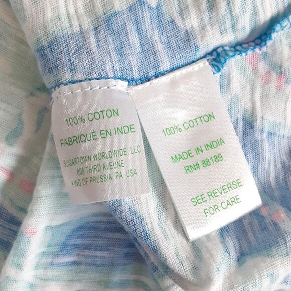 Lilly Pulitzer Arya Tank Top Into The Deep Racerback Womens XS Beach Resort Blue - Picture 5 of 8